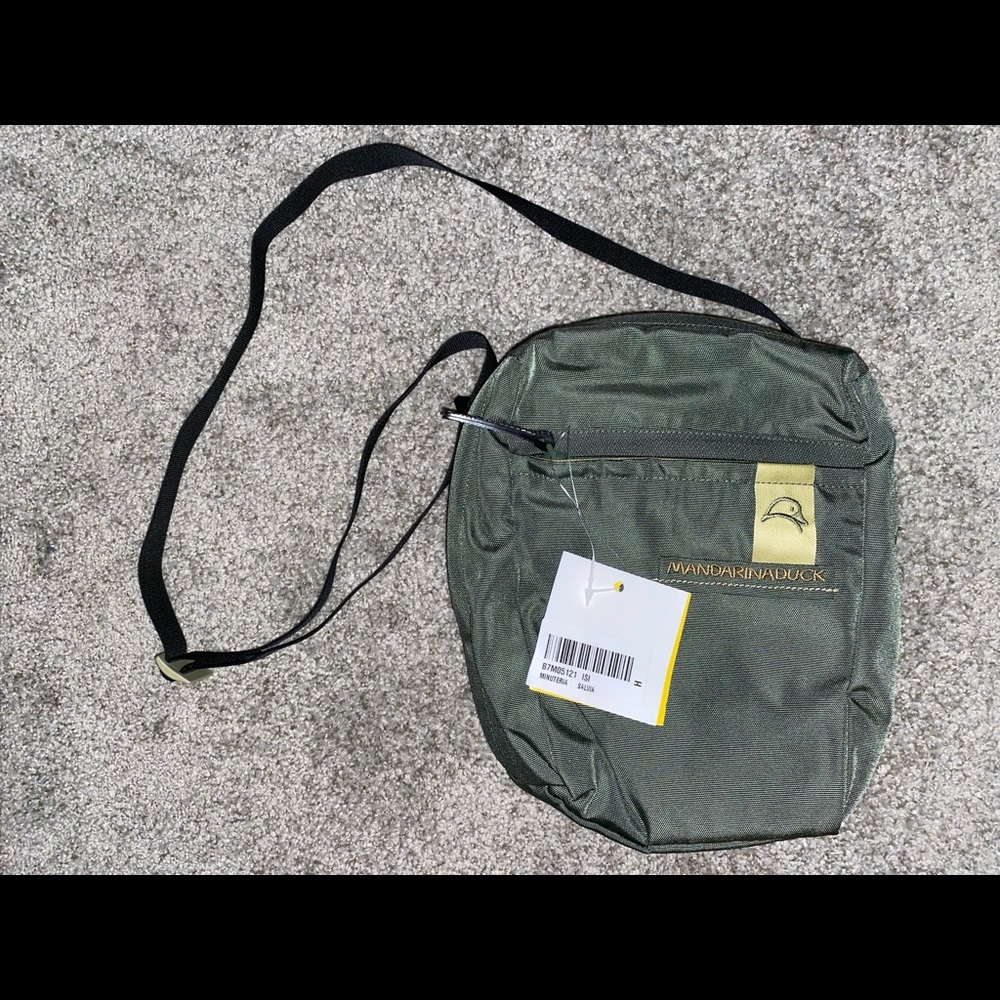 Mandarina Duck olive green canvas crossbody bag